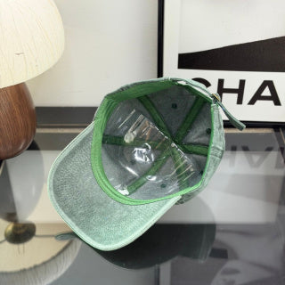 Ralph Lauren Hat Washed Sage Green Baseball Cap with White Pony Embroidery