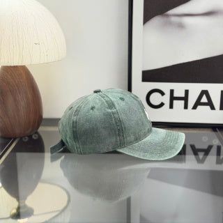Ralph Lauren Hat Washed Sage Green Baseball Cap with White Pony Embroidery
