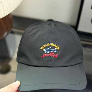 Ralph Lauren Hat Black Baseball Cap with Multicolor Front-Side Embroidery