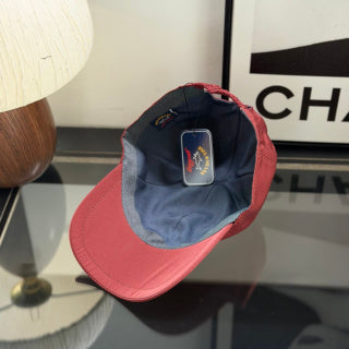 Ralph Lauren Hat Muted Brick Red Baseball Cap with Multicolor Front Embroidery