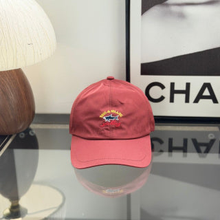 Ralph Lauren Hat Muted Brick Red Baseball Cap with Multicolor Front Embroidery