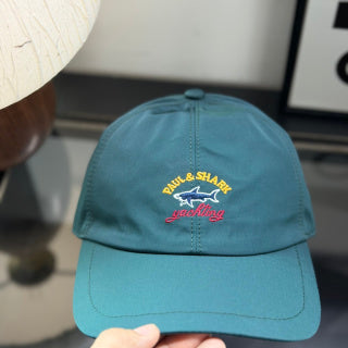 Ralph Lauren Hat Teal Green Baseball Cap with Multicolor Front Embroidered Graphic