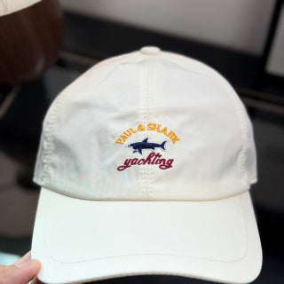 Ralph Lauren Hat Ivory Baseball Cap with Multicolor Front Embroidery