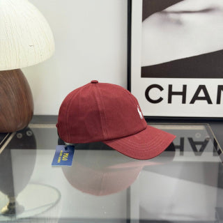 Ralph Lauren Hat Faded Burgundy Baseball Cap with White Pony Embroidery and POLO Buckle Back