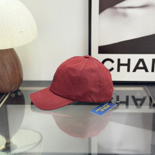 Ralph Lauren Hat Brick Red Baseball Cap with Navy Pony Embroidery