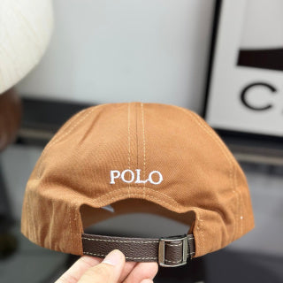 Ralph Lauren Hat Warm Tan Baseball Cap with White Pony Embroidery