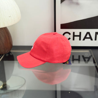 Ralph Lauren Hat Bright Red Baseball Cap with White Pony Embroidery and POLO Back Strap