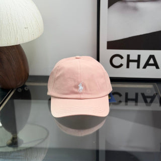 Ralph Lauren Hat Light Blush Baseball Cap with White Pony Embroidery