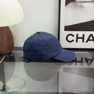 Ralph Lauren Hat Navy Baseball Cap with Red Pony Embroidery and POLO Back Strap