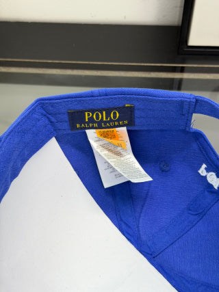 Ralph Lauren Hat Vibrant Blue Baseball Cap with White Pony Embroidery