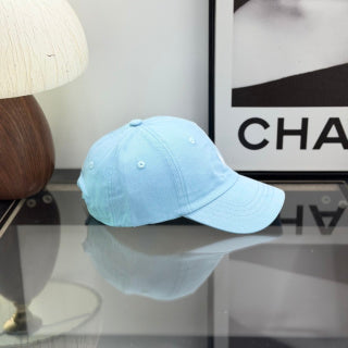 Ralph Lauren Hat Baby Blue Baseball Cap with White Pony Embroidery