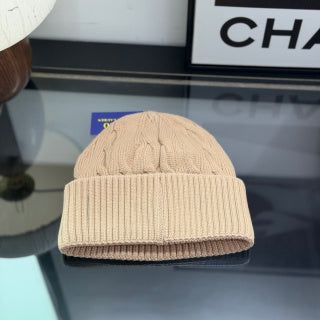 Ralph Lauren Hat Oatmeal Beige Cable Knit Beanie with Tonal Pony Embroidery