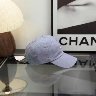Ralph Lauren Hat Blue Gray Baseball Cap with Pink Pony Embroidery