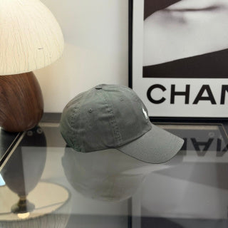Ralph Lauren Hat Charcoal Olive Baseball Cap with White Pony Embroidery