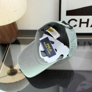 Ralph Lauren Hat Dusty Sage Baseball Cap with Dark Pony Embroidery