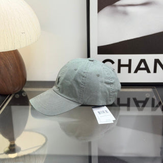 Ralph Lauren Hat Dusty Sage Baseball Cap with Dark Pony Embroidery