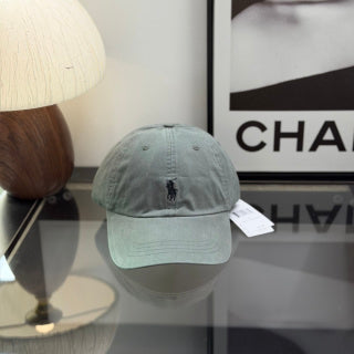 Ralph Lauren Hat Dusty Sage Baseball Cap with Dark Pony Embroidery