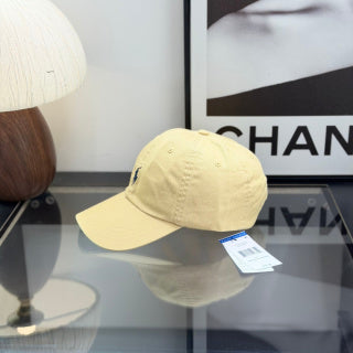 Ralph Lauren Hat Butter Yellow Baseball Cap with Navy Pony Embroidery