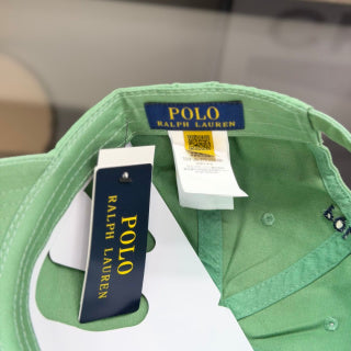Ralph Lauren Hat Soft Aqua Green Baseball Cap with Navy Pony Embroidery