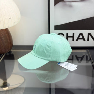 Ralph Lauren Hat Seafoam Green Baseball Cap with Blue Pony Embroidery
