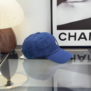 Ralph Lauren Hat Royal Blue Baseball Cap with Yellow Pony Embroidery