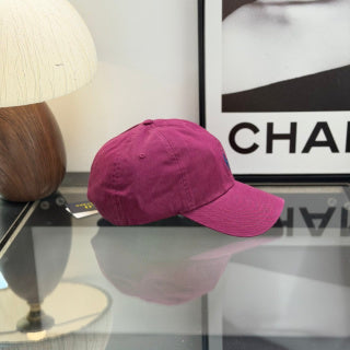 Ralph Lauren Hat Wine Berry Baseball Cap with Navy Pony Embroidery