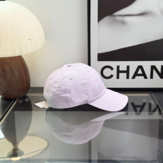 Ralph Lauren Hat Pale Pink Baseball Cap with Blue Pony Embroidery
