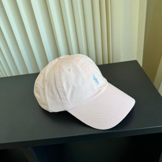 Ralph Lauren Hat Blush Pink Aqua Pony Washed Baseball Cap