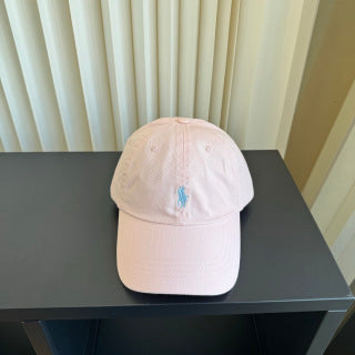 Ralph Lauren Hat Blush Pink Aqua Pony Washed Baseball Cap