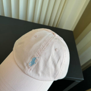 Ralph Lauren Hat Blush Pink Aqua Pony Washed Baseball Cap