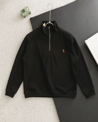 Ralph Lauren Sweatshirt Pony Embroidered Quarter-Zip Stand Collar Pullover