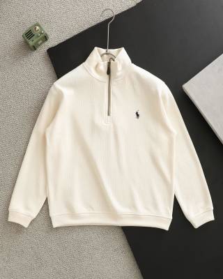 Ralph Lauren Sweatshirt Half-Zip Mock Neck Cotton Pullover