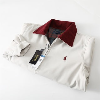 Ralph Lauren Outerwear Contrast Collar Cotton Harrington Jacket