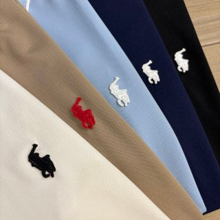 Ralph Lauren Slim Contrast Trim Cotton Mesh Polo Shirt