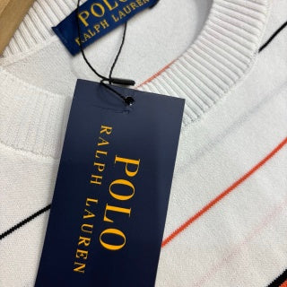Ralph Lauren T-shirt Striped Knit Short Sleeve Collared Tee