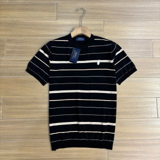 Ralph Lauren T-shirt Striped Knit Short Sleeve Collared Tee