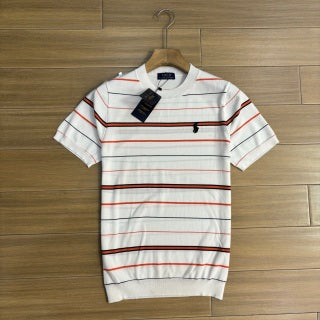 Ralph Lauren T-shirt Striped Knit Short Sleeve Collared Tee