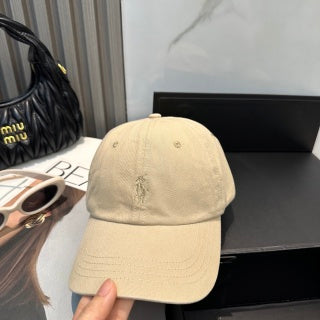 Ralph Lauren Hat Beige Tonal Pony Classic Baseball Cap