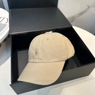 Ralph Lauren Hat Beige Tonal Pony Classic Baseball Cap