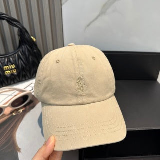 Ralph Lauren Hat Beige Tonal Pony Classic Baseball Cap
