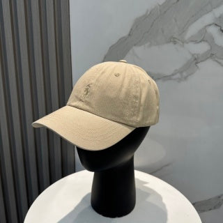 Ralph Lauren Hat Beige Tonal Pony Classic Baseball Cap