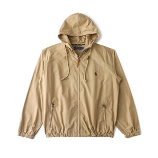 Ralph Lauren Outerwear Cotton Drawstring Hood Zip Jacket