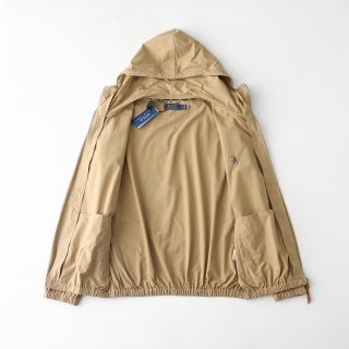 Ralph Lauren Outerwear Cotton Drawstring Hood Zip Jacket