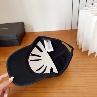 Ralph Lauren Hat Black Contrast Wordmark Baseball Cap