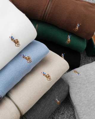 Ralph Lauren Sweatshirt Color Pony Embroidered Half-Zip Pullover