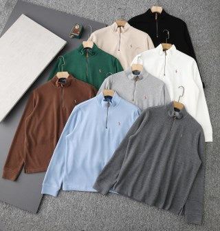 Ralph Lauren Sweatshirt Color Pony Embroidered Half-Zip Pullover