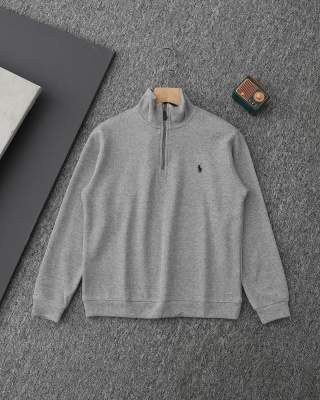 Ralph Lauren Sweatshirt Pony Embroidered Quarter-Zip Stand Collar Pullover