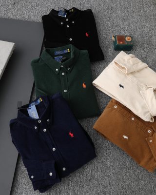 Ralph Lauren Shirt Unisex Corduroy Long Sleeve Button-Up