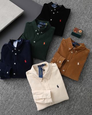 Ralph Lauren Shirt Unisex Corduroy Long Sleeve Button-Up