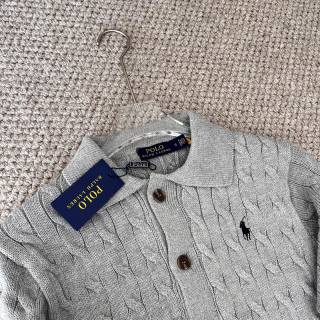 Ralph Lauren Cable Knit Collared Cardigan Sweater